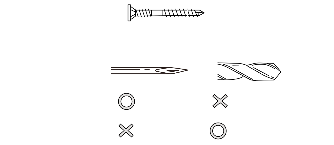 下地が割れないビス – 製品開発｜パネリード｜シネジック株式会社